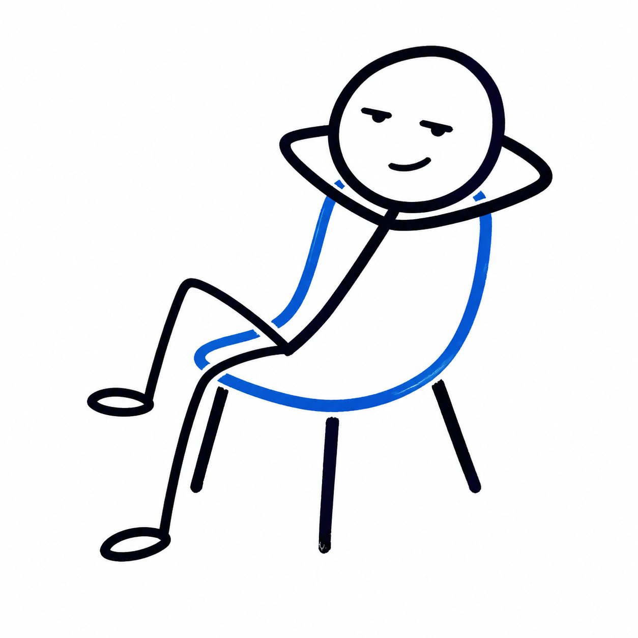 A relaxed doodle person waiting to see the RAG pipeline