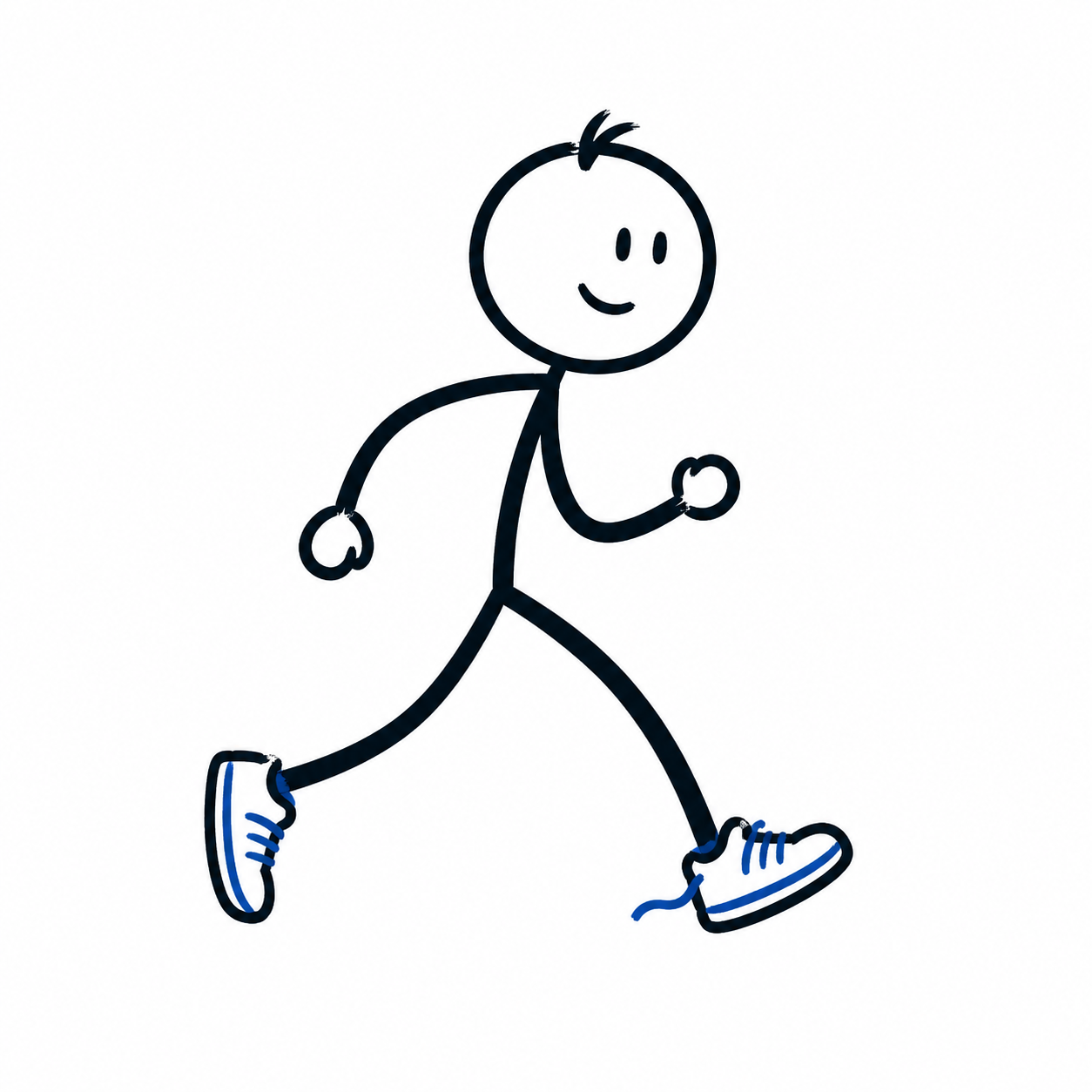 A curious doodle person walking toward the RAG introduction